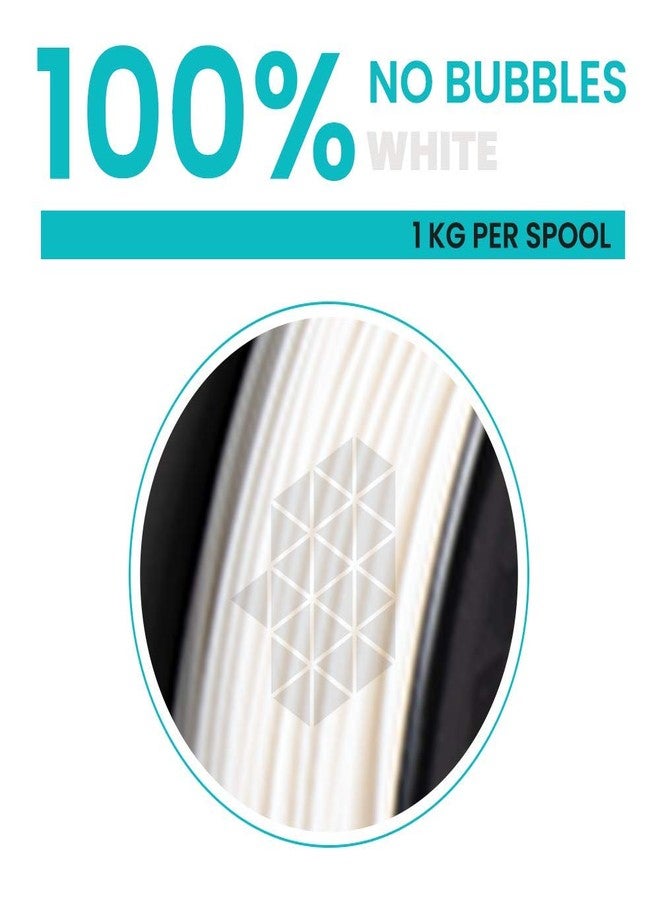 Tesseract Premium ABS 1.75mm 3D Printing Filament | Dimensional Accuracy +/- 0.03mm | Compatible with Most FDM Printers | 1 KG 3D Printer Filament - ABS White (Quantity 1) - Image 3