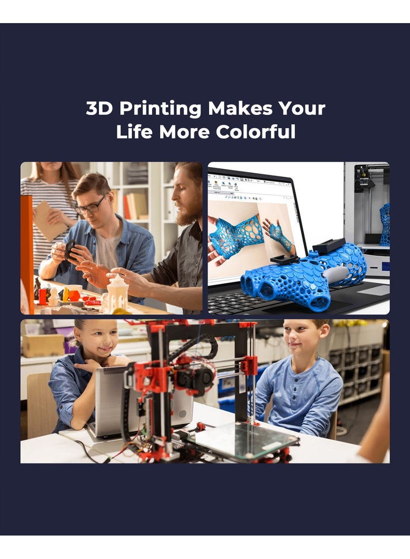 Creality 3D Hyper PLA Filament 1.75mm High Fluidity High Speed 3D Printing Material Stable Extrusion Spool Dimensional 1KG(2.2lb) Accuracy +/-0.03mm Standard 1 Roll - Image 5