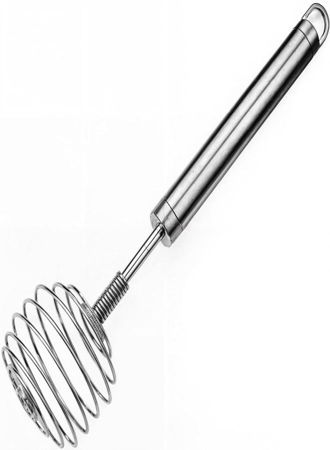 BROOKITCHEN 1PCS Kitchen Balloon Whisk, Stainless Steel Spring Egg Beater Milk Whipper for Blending, Whisking, Beating, or Stirring - Image 1