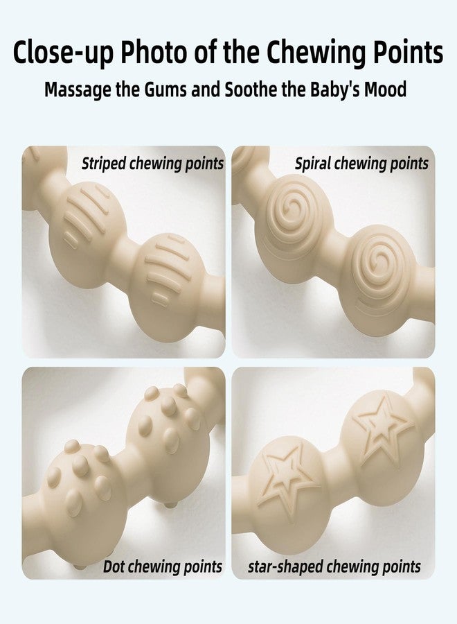 Gairssda 5 Pack Stylish Silicone Baby Teething Toys: 4 Teething Rings and Extra Silicone Clip, Teething Rings for Babies 0-6 Months 6-12 Months, Toddler Teether, Baby Essentials Girl, Infant Teething Relief - Image 3