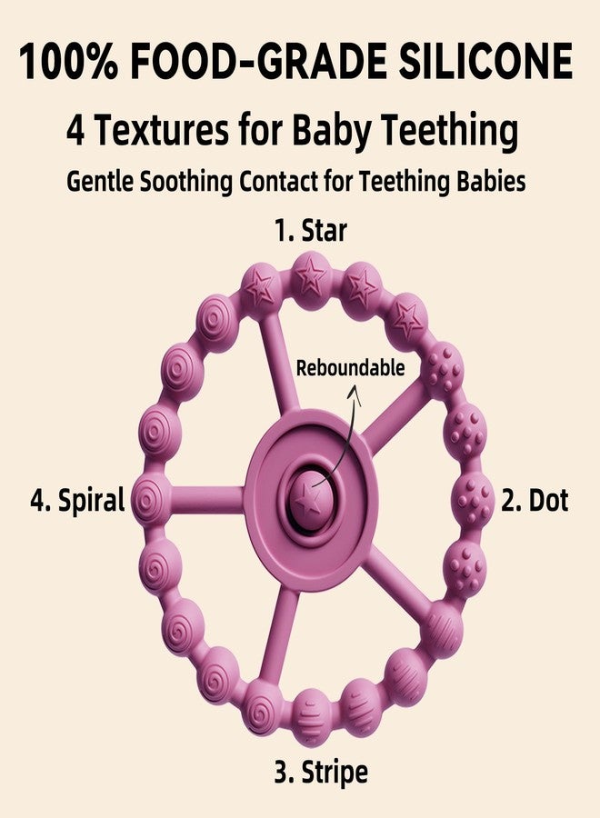 Gairssda 5 Pack Stylish Silicone Baby Teething Toys: 4 Teething Rings and Extra Silicone Clip, Teething Rings for Babies 0-6 Months 6-12 Months, Toddler Teether, Baby Essentials Girl, Infant Teething Relief - Image 2