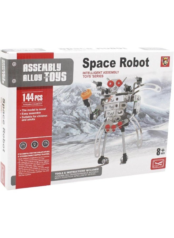 مجموعة ألعاب تركيب روبوت الفضاء من ASSEMBLY ALLOY TOYS، 144 قطعة