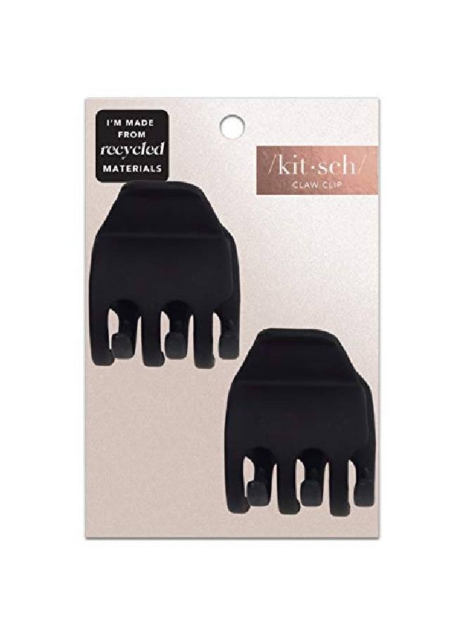 Kitsch Ecofriendly Medium Hair Claw Clips Hair Clips For Women Girls Kids Claw Clips For Thick Hair Hair Clips For Women With Thin Hair Hair Accessories For Women Set Of 2 Pcs (Black)  - Image 2