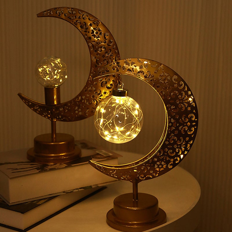 2pcs Table Lamp Hollowed Lamp Bedroom Desk Lamp Decorative Atmosphere Lamp - Image 3
