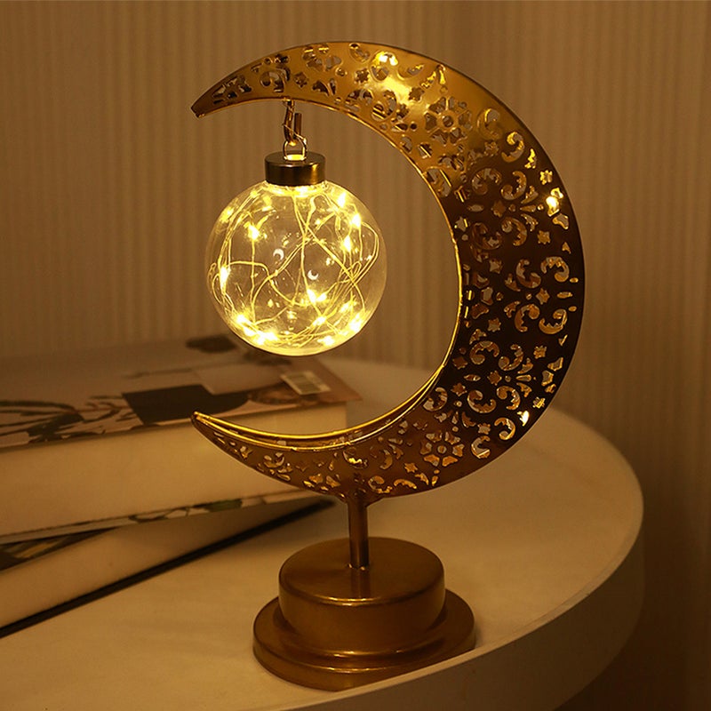 2pcs Table Lamp Hollowed Lamp Bedroom Desk Lamp Decorative Atmosphere Lamp - Image 1