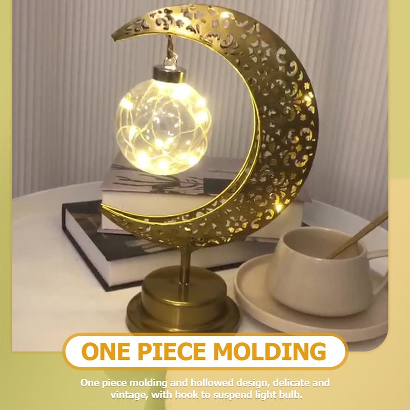 2pcs Table Lamp Hollowed Lamp Bedroom Desk Lamp Decorative Atmosphere Lamp - Image 5