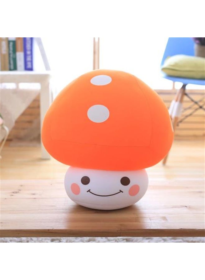 Direct Cute Colorful Foam Mushroom Pillow Plush Doll Performance Props Children's Holiday Gifts-Color:Orange Mushroom-Height:35cm*25cm - Image 1
