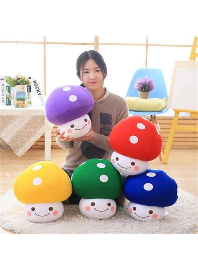 Direct Cute Colorful Foam Mushroom Pillow Plush Doll Performance Props Children's Holiday Gifts-Color:Orange Mushroom-Height:35cm*25cm - Image 2