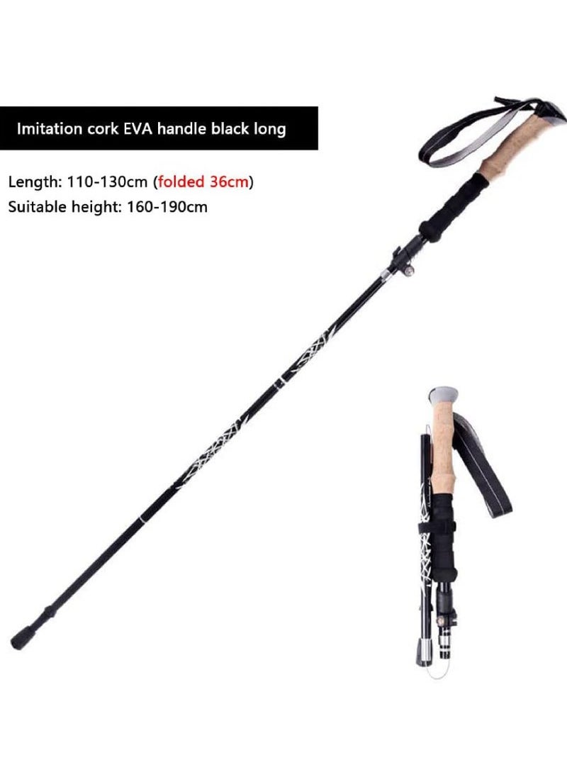 Captaintech Trekking Poles - 1Pcs Collapsible Hiking Poles Adjustable Aluminum 7075 Walking Poles Trekking Sticks with Quick Lock System Lightweight Walking Sticks for Hiking Camping Outdoor  - Image 2