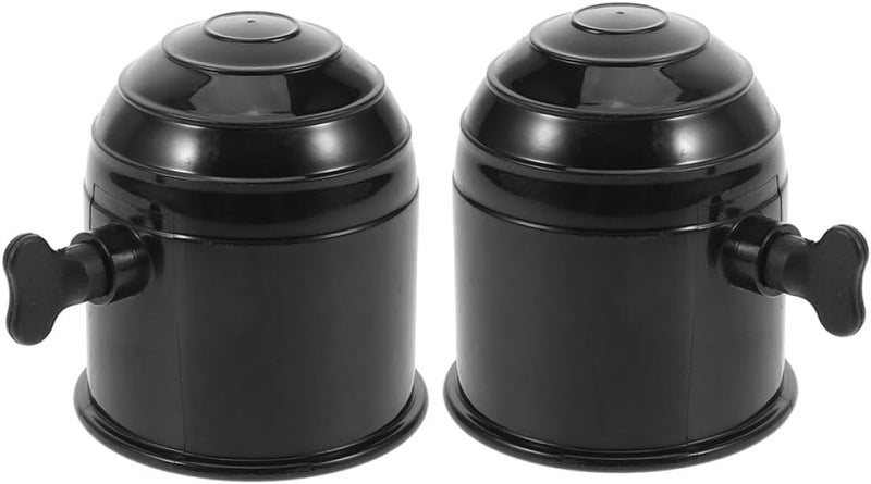 Vosarea 2 Pcs Trailer Ball Covers with Lock, Waterproof Towball Protect Caps for Rv and Truck Hitch Accessories, Dustproof Trailer Parts for Outdoor Towing Use - Image 1