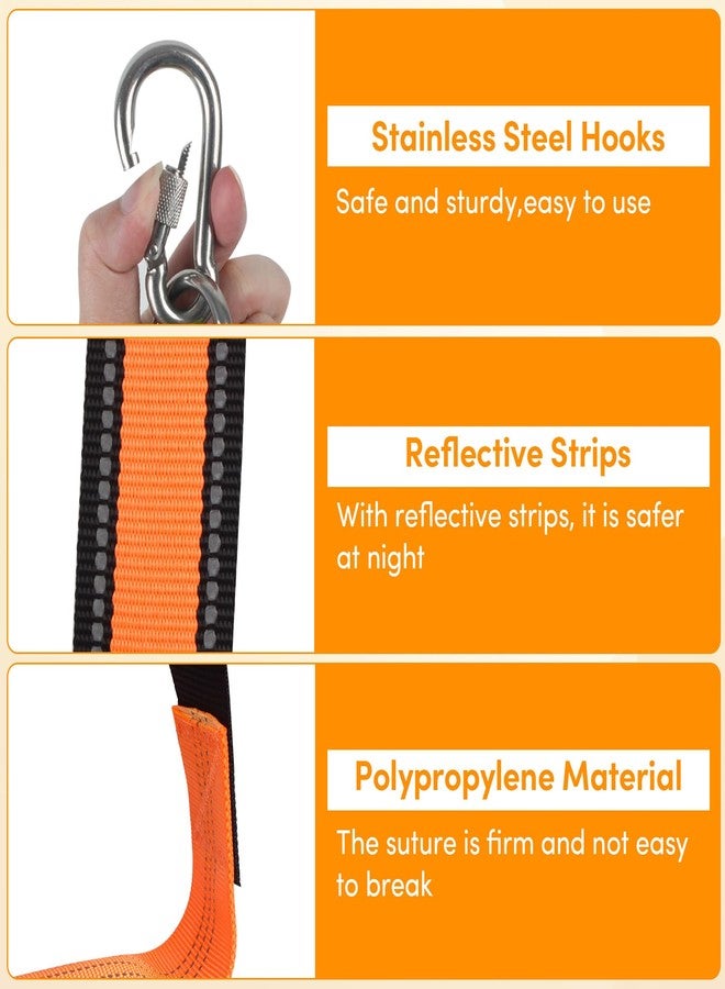 ORLANG 5-Step Boat Rope Ladder - Heavy Duty Assist Boarding Marine Rope Ladder - Portable Foldable Boat Ladders for Inflatable Boats, Kayaks, Motorboats, Canoes - Includes Storage Bag (Orange) - Image 3