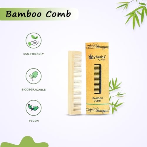 Clayherbs Bamboo Comb | Handmade Comb | Pocket Size Comb | Sleek & Easy Combing | Travel Friendly Wooden Comb | Anti Static Comb for Hair Growth (Pack-2, Bamboo) - Image 3