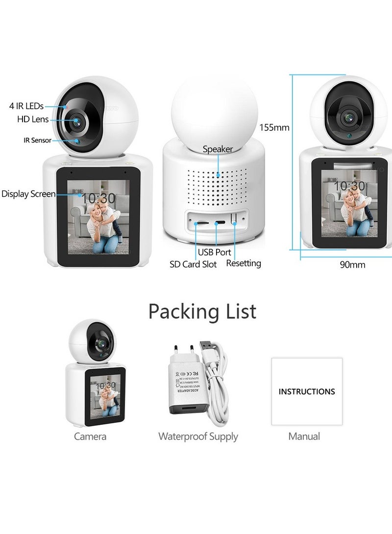 Full HD WIFI Video Calling PT Camera With One-Click Call Anthropomorphic Detection And Infrared Night Vision By Mobile APP - Image 3