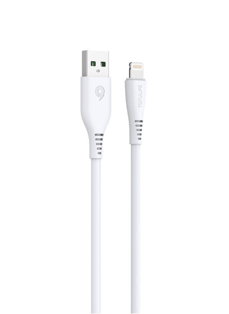 Totulife FLEX Series Cable Lightning 3.0A 1M - White  - Image 3
