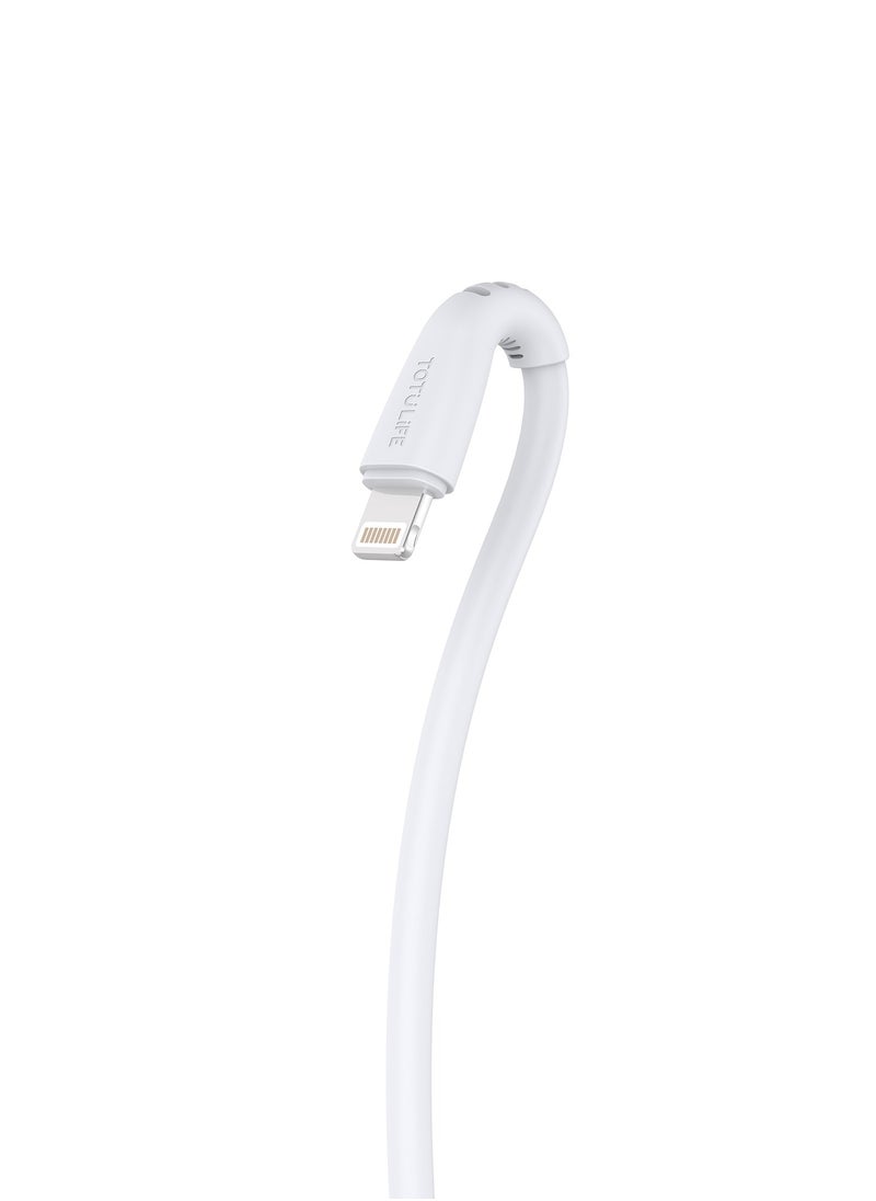 Totulife FLEX Series Cable Lightning 3.0A 1M - White  - Image 4