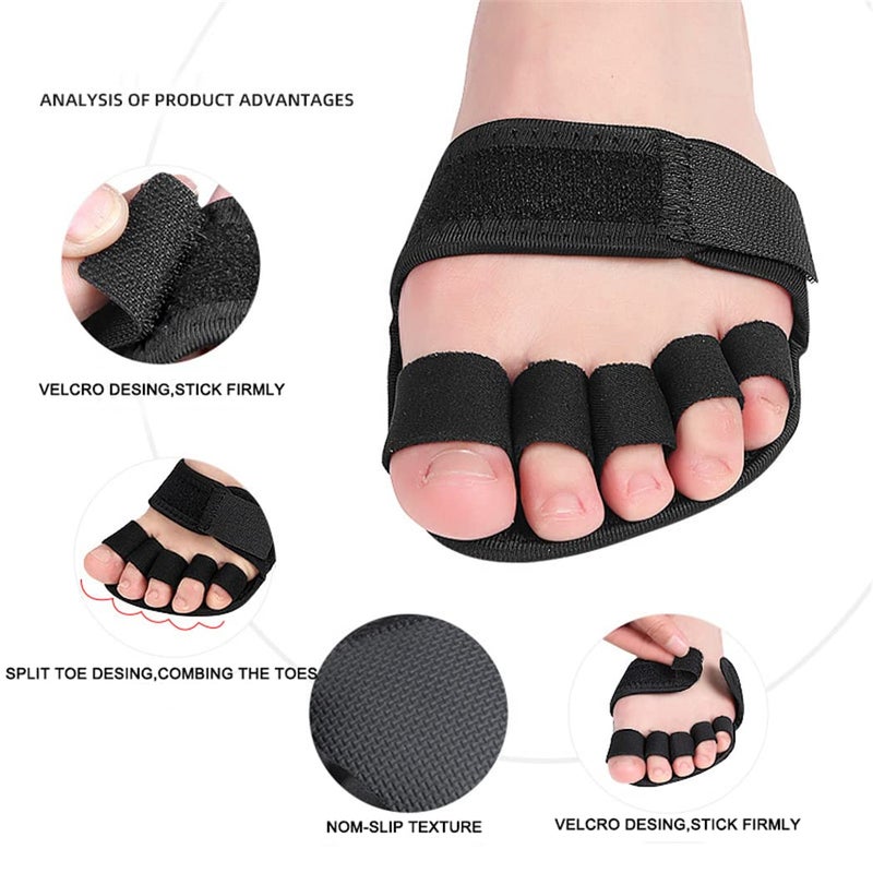 Toe Straightener Splint, Hammer Toe Cushions Pads Toe Alignment Loops, Metatarsal Pads Bunion Guard Separators, Toe Support Brace Wraps for Crooked, Hammer, Claw Toes, Hallux Valgus Blister Callus (S) - Image 3