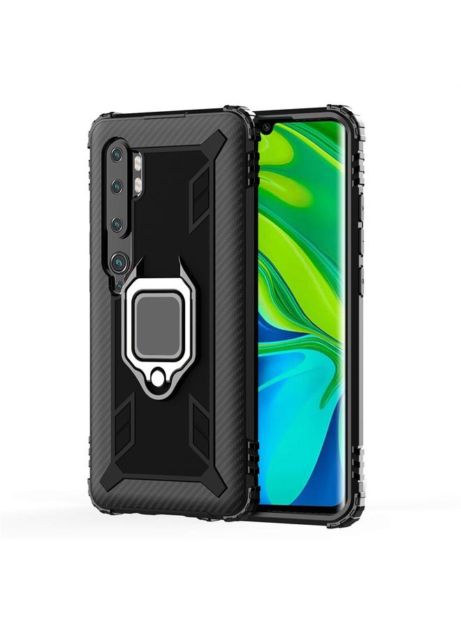The Bros Case For Xiaomi Mi CC9 Pro / Note 10 / Note 10 Pro Carbon Fiber Protective Case with 360 Degree Rotating Ring Holder
