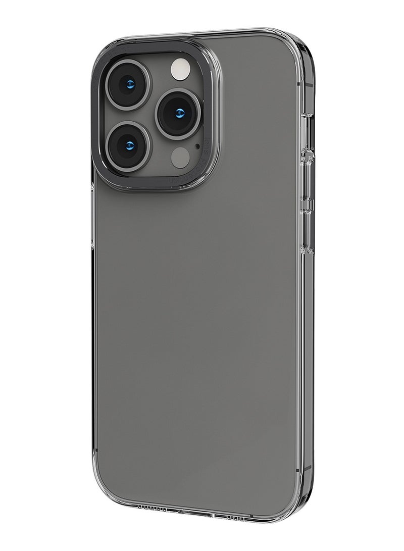 LEVELO Sensa Clear Back Case For iPhone 14 Pro - Clear/Gray - Image 1