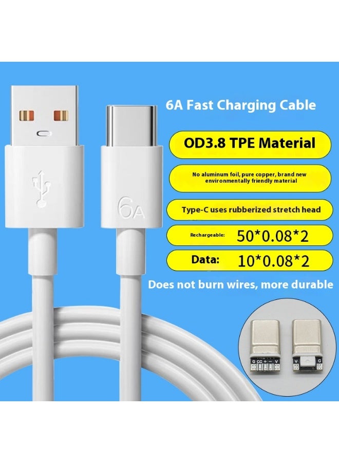 كابل شحن USB-C سريع 1.5 متر، قدرة 60 واط، سلك طاقة Type-C بنواة نحاسية كاملة، بتصميم مجدول متين للشحن فائق السرعة، متوافق مع سامسونج، شاومي، هواوي، الأجهزة اللوحية وغيرها، بتغليف صندوقي - Image 2