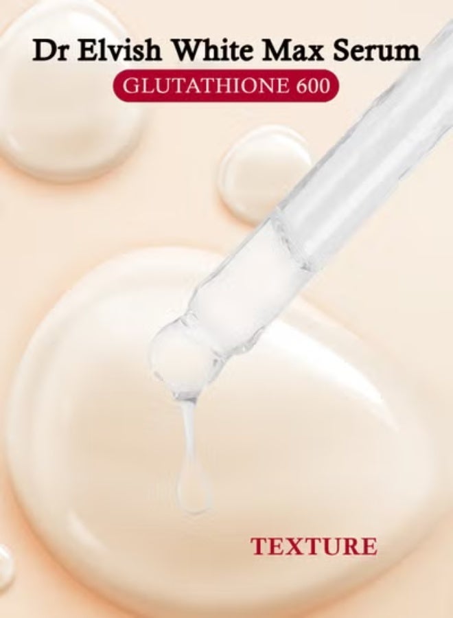 dr elvish White Max Glutathione Serum 30 ml - antioxidant serum that helps brighten, even out skin tone, and reduce pigmentation safely and effectively. | Best Price Egypt