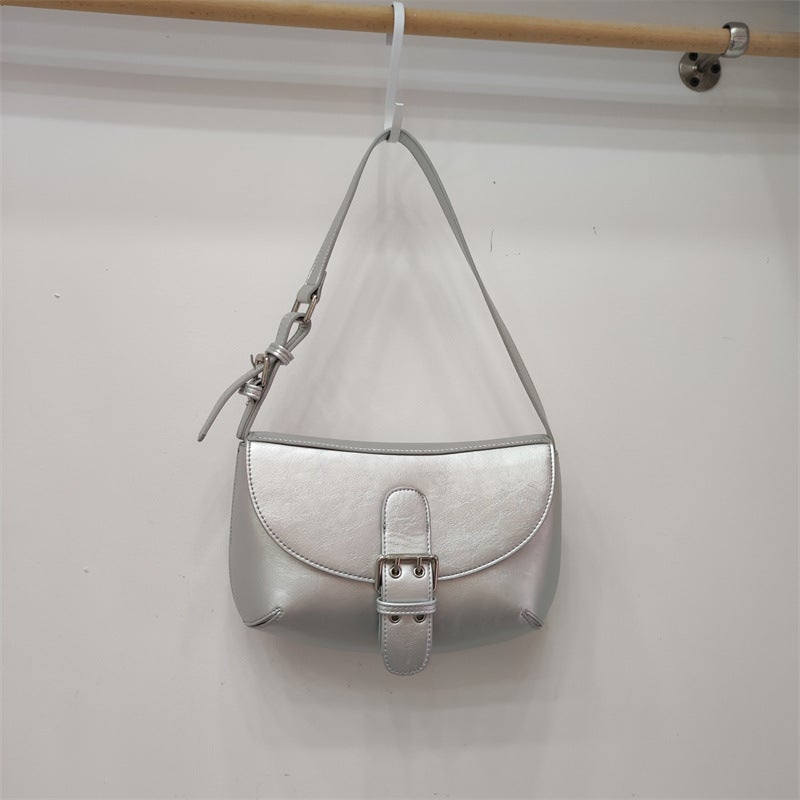 New Ins Bagel Bag Shoulder Underarm Women'S Bag Texture Casual Western Style Small And Good-Looking Exquisite High-End Bag - Image 1