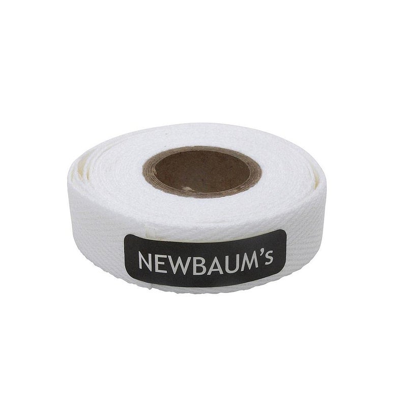 Newbaum's Cloth Bike Handlebar Tape (White), 10 ft Roll Bike Bar Grip Tape (0.75â€ Wide), Cotton Bar Tape Road Bike, Adhesive Back Bike Tape for Handlebars â€“ White Grip Tape (22 Colors) - Image 1