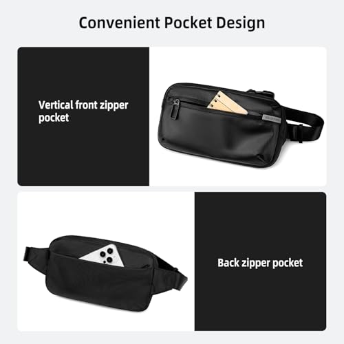 Golden Wolf Chest Bag for Men 2L Sling Bag for Mobile Phone Passport Crossbody Bags Sleek Side Bag Water-Resistant Fanny Pack for Office Casual Daily Use - Image 5