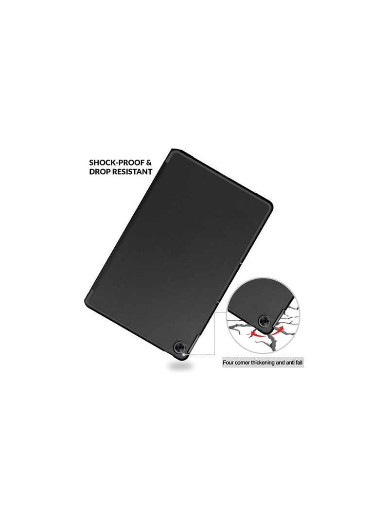 Smart Case Compatible With Realme Pad 10.4 Inch, Smart Cover With Pencil Holder And Soft Baby Skin Silicone Back And Full Body Protection, Auto Wake/Sleep Cover For Realme Pad (Black) - Image 2