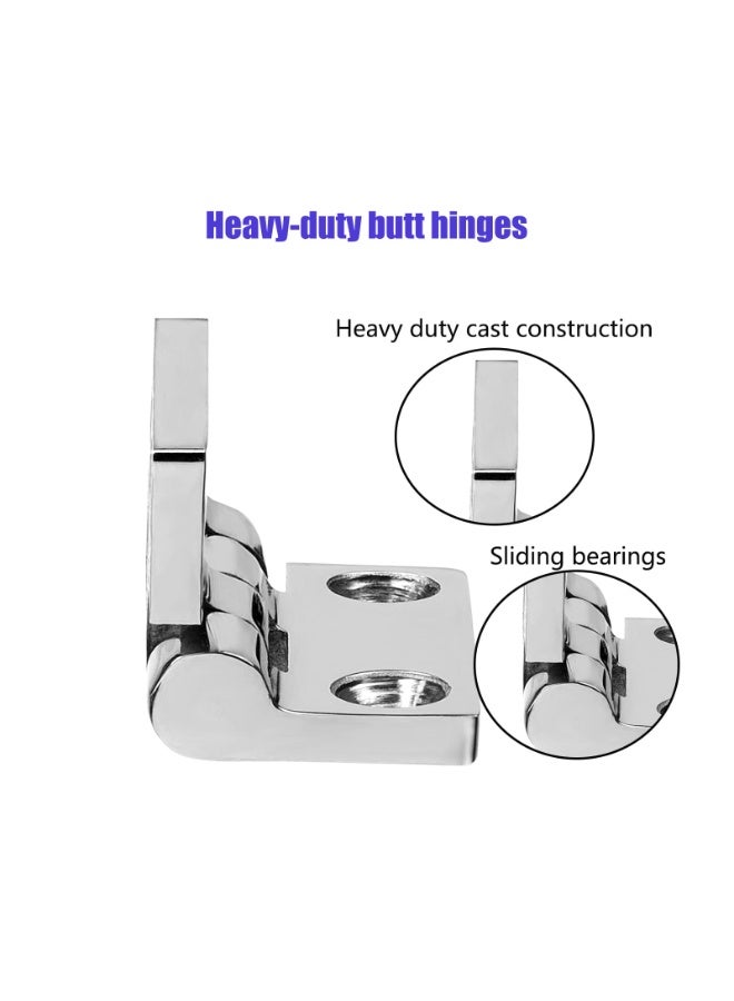 Stainless Steel Boat Hinges Marine Grade Hinges, 1.5 inch x 1.5 inches (38mm X 38 mm), No Noise, Heavy Duty 316 Stainless Steel with Screws (4 PCS) - Image 4