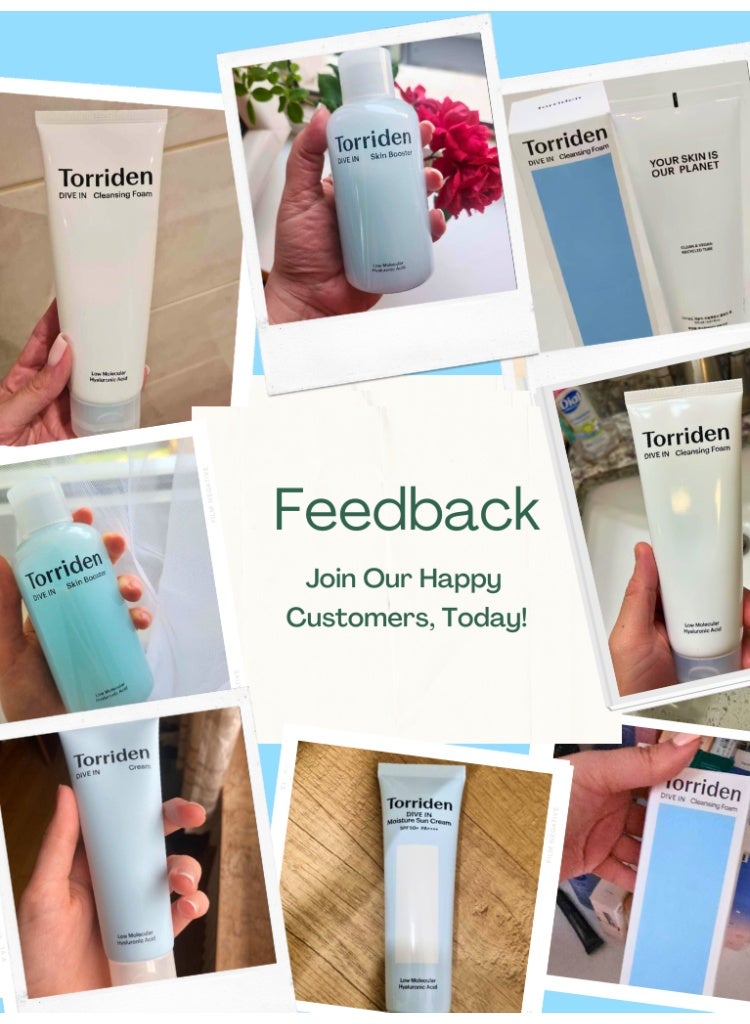 Torriden Dry & Dehydrated Skin – Torriden Dive-In Cleansing Foam, Skin Booster & Moisture Sun Cream Set for Deep Hydration & Barrier Protection - Image 2