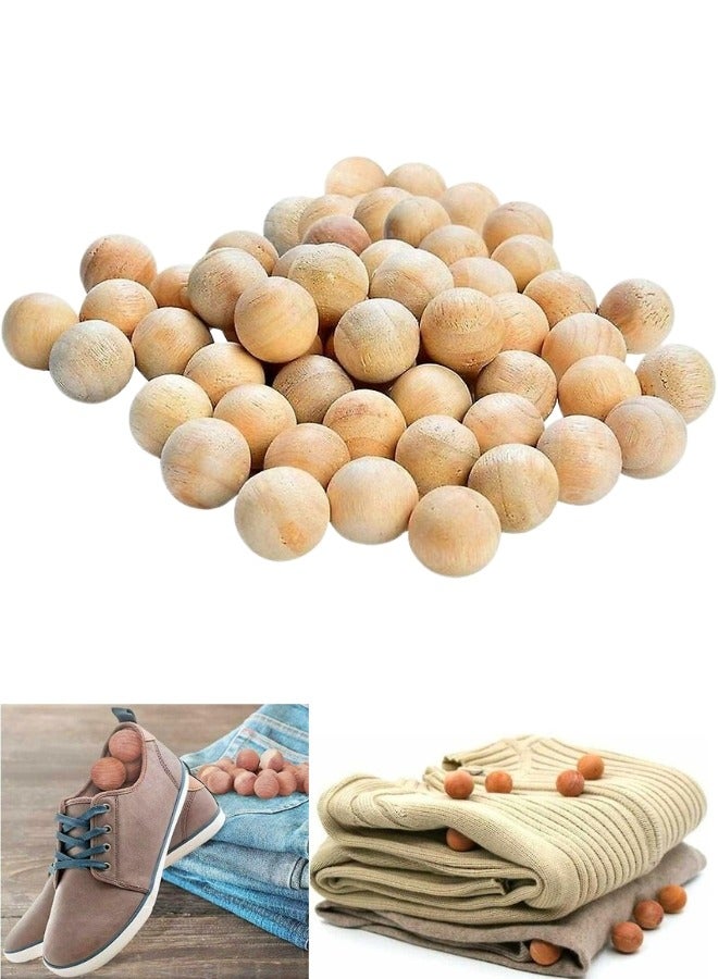 كرات النفتالين الخشبية (40 قطعة) - Image 1
