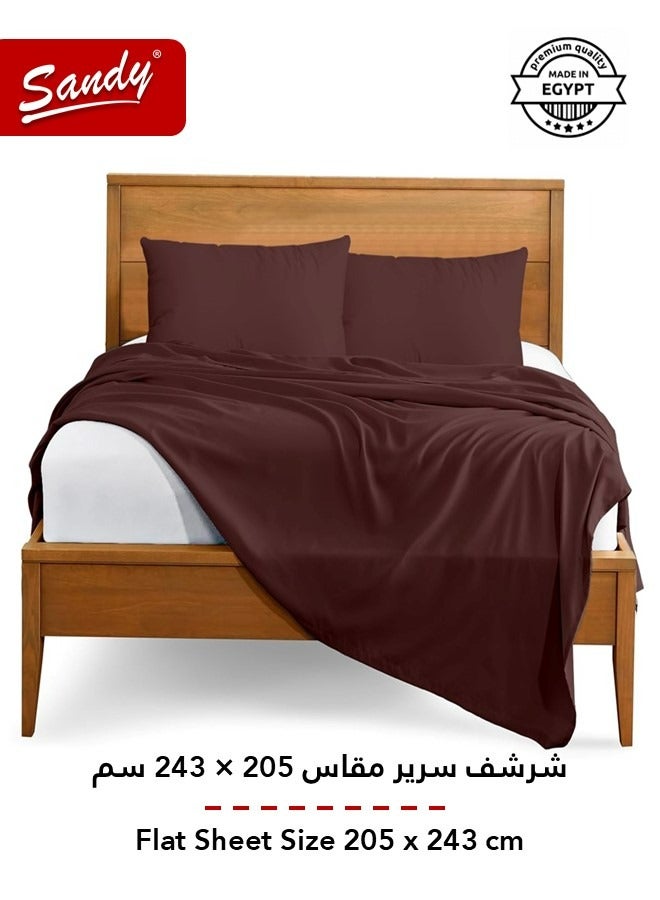 ساندي طقم شرشف سرير ساندي فاخر بجودة الفنادق مع أغطية وسادة، طقم من 3 قطع، شديد النعومة وجيد التهوية وبارد, مقاس دبل مفرد ونص 243 × 205 سم, بني عودي - Image 3