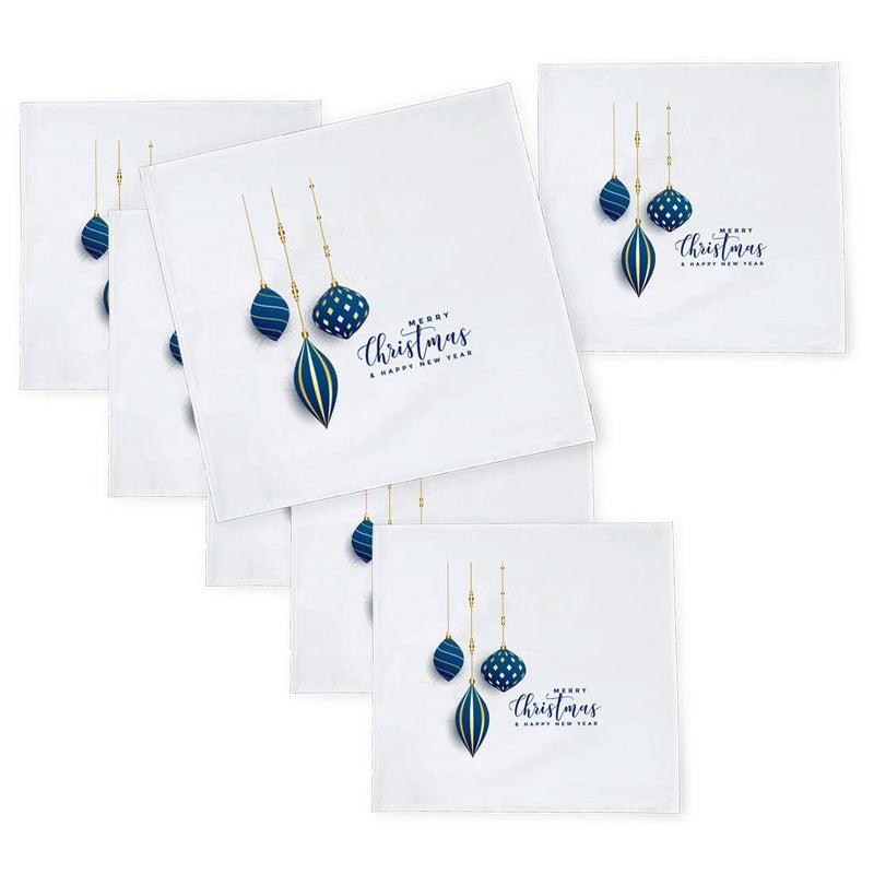 Kesri Gifts Christmas Gift Theme Tafta Silk Table Napkins 6 Pcs 10x 10 for Xmas Decoration Christmas OrnamentsChristmas Giftxmn21378 - Image 3
