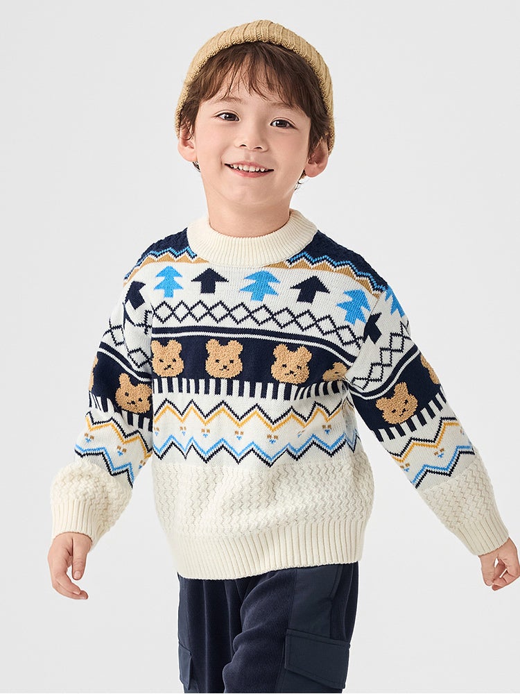 بالابالا بلوفر صوف بطبعات للأولاد - Image 2