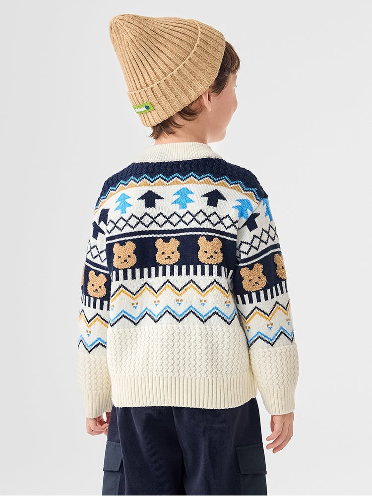 بالابالا بلوفر صوف بطبعات للأولاد - Image 3