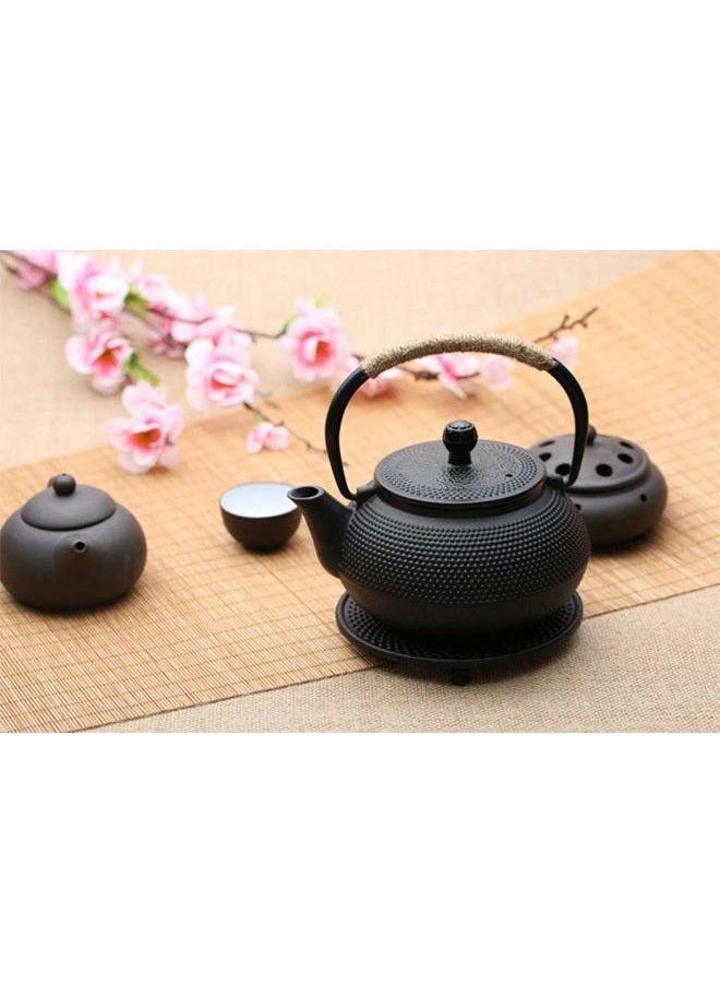Hwagui Best Japanese Cast Iron Teapot Tea Kettle With Stainless Steel Infuser, Black 800ml/27oz - Image 5