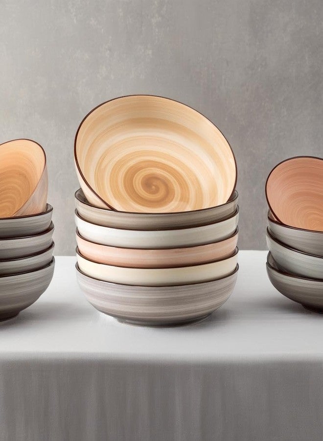 Sweese 6-Pack Ceramic Pasta Bowls, Neutral Extra Large 30 Fl Oz Durable Professional Grade - Image 5