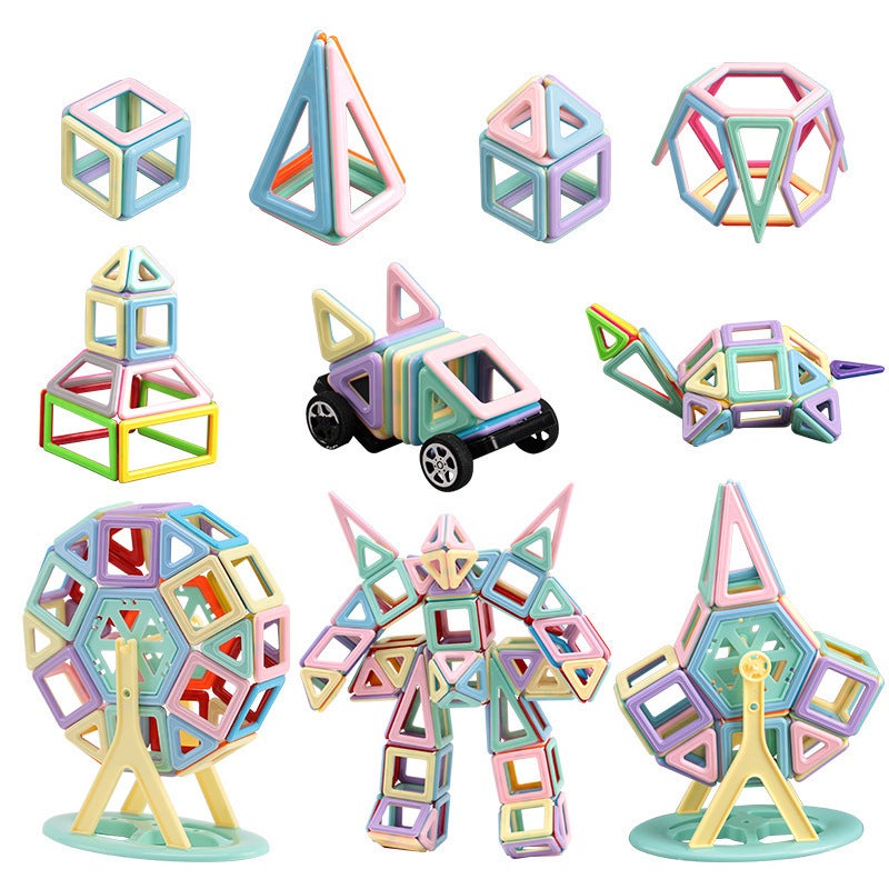 Ruyi Magnetic Film Second Generation Macaron Color Building Blocks Toy Discrete Pieces Magnetic Color Assembled Educational Boys And Girls - Image 5