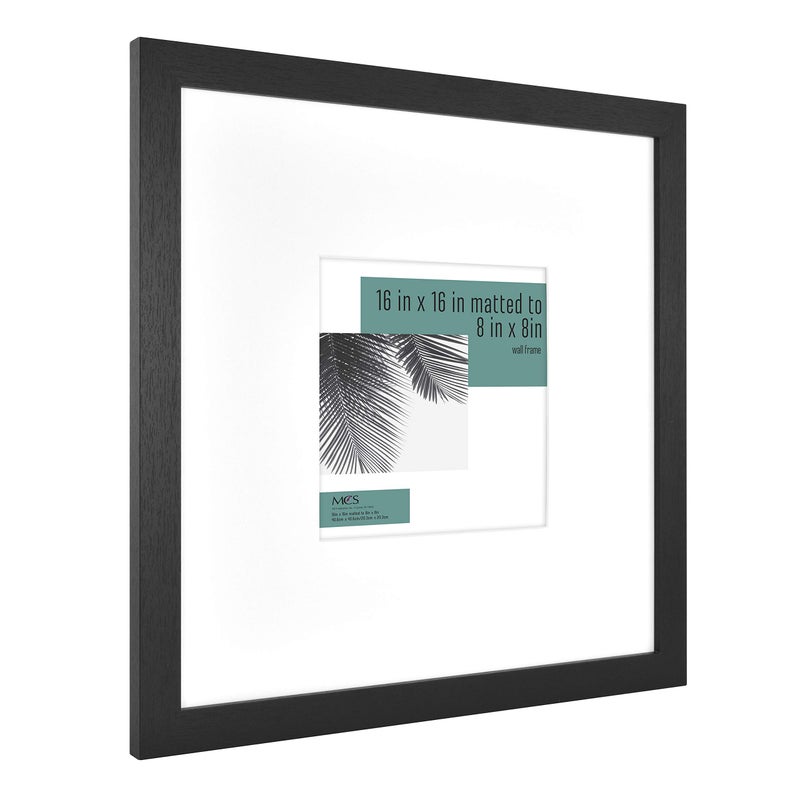 MCS Studio Gallery 16x16 Wood Poster Frame Black Woodgrain Engineered Wood, Vertical & Horizontal Wall Hanging Large Picture Frame for Photos, Posters & Art Prints (2-Pack) - Image 2