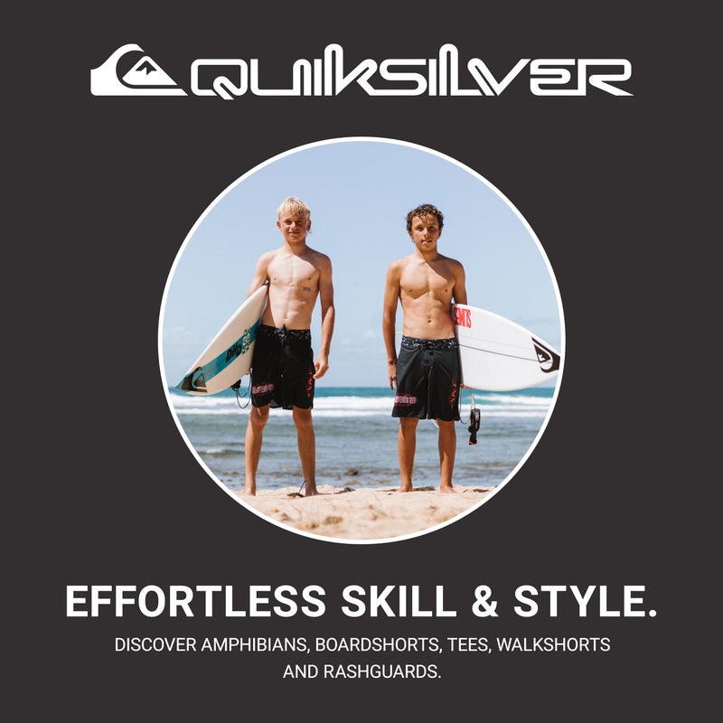 Quiksilver Boys' Short Sleeve Screen Print Graphic T-Shirt, Soft & Comfortable, Regular Fit, Orion Heather Shark, 10-12 - Image 2