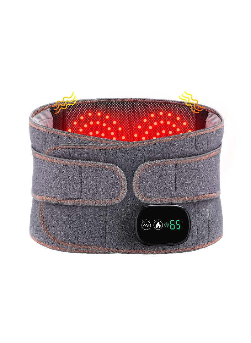 Zikra Electric Heating Pad for Waist, Cordless Heated Back Belt Abdomen Warmer Lumbar Support with 3 Fast Heating Massaging Modes, Touch Screen for Lower Back Pain Relief for Waist, Abdomen, Back, Shoulder - Image 1