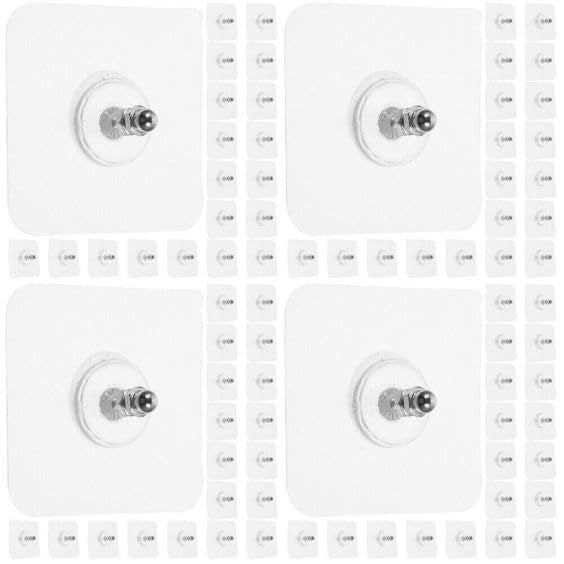 Generic Heavy Duty Adhesive Wall Hooks 10 Pack 15 lbs Capacity Metal Square Shape Wall Mount Ideal for Coats Bags Towels Kitchens Bathrooms Bedrooms Offices Closets