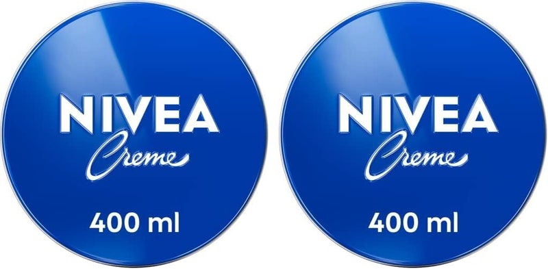 NIVEA Creme 400ml Moisturising and Intensive Protective Care as a Skin Cream Face Cream or AllPurpose Body Cream for the Whole Family Pack of 2