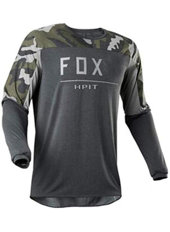 Summer Fox Print Downhill Suit Bicycle Riding Wear Breathable Long Sleeve Men's Off-road Motorcycle Racing Suit