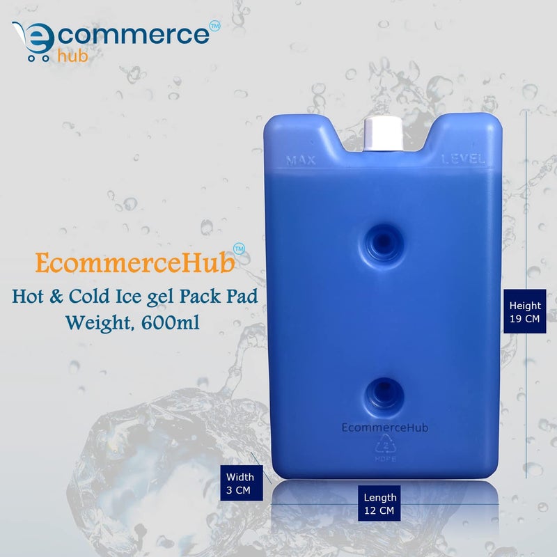 EcommerceHub Cooling Gel Pack Reusable Freezer Cold Daily Use Pack For Cold Storage Or Insulated Cold Box Bags Bento Lunchbox Cooler Bag for Work School Picnic or Camping Colorful 600 ML Pack of 1 - Image 3