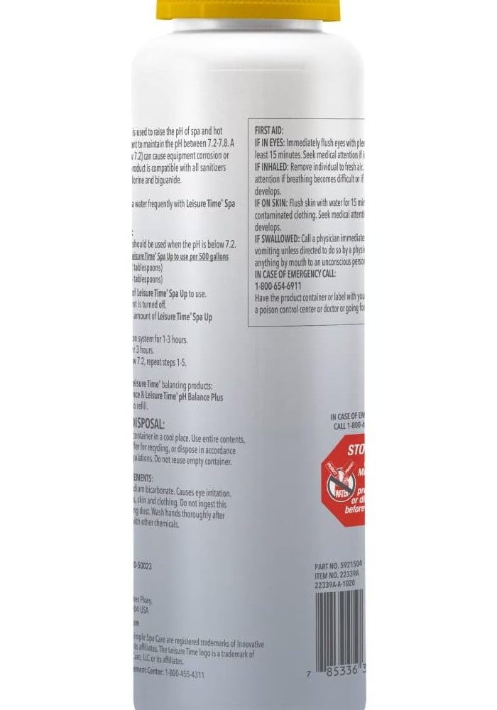 LEISURE TIME Spa Up Balancer for Hot Tubs - 2 lbs Granular pH Increaser - Image 2