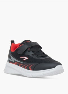 Dash Boys Printed Lace Detail Sports Shoes with Hook and Loop Closure  - Image 2