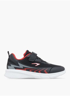 Dash Boys Printed Lace Detail Sports Shoes with Hook and Loop Closure  - Image 3
