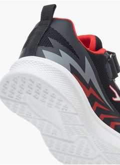 Dash Boys Printed Lace Detail Sports Shoes with Hook and Loop Closure  - Image 5
