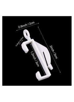 KASTWAVE 100pcs Curtain Hooks Plastic White Curtain Rail Glider Curtain Track Glider Curtains Hooks for Window Curtain Door Curtain and Shower Curtain  - Image 5